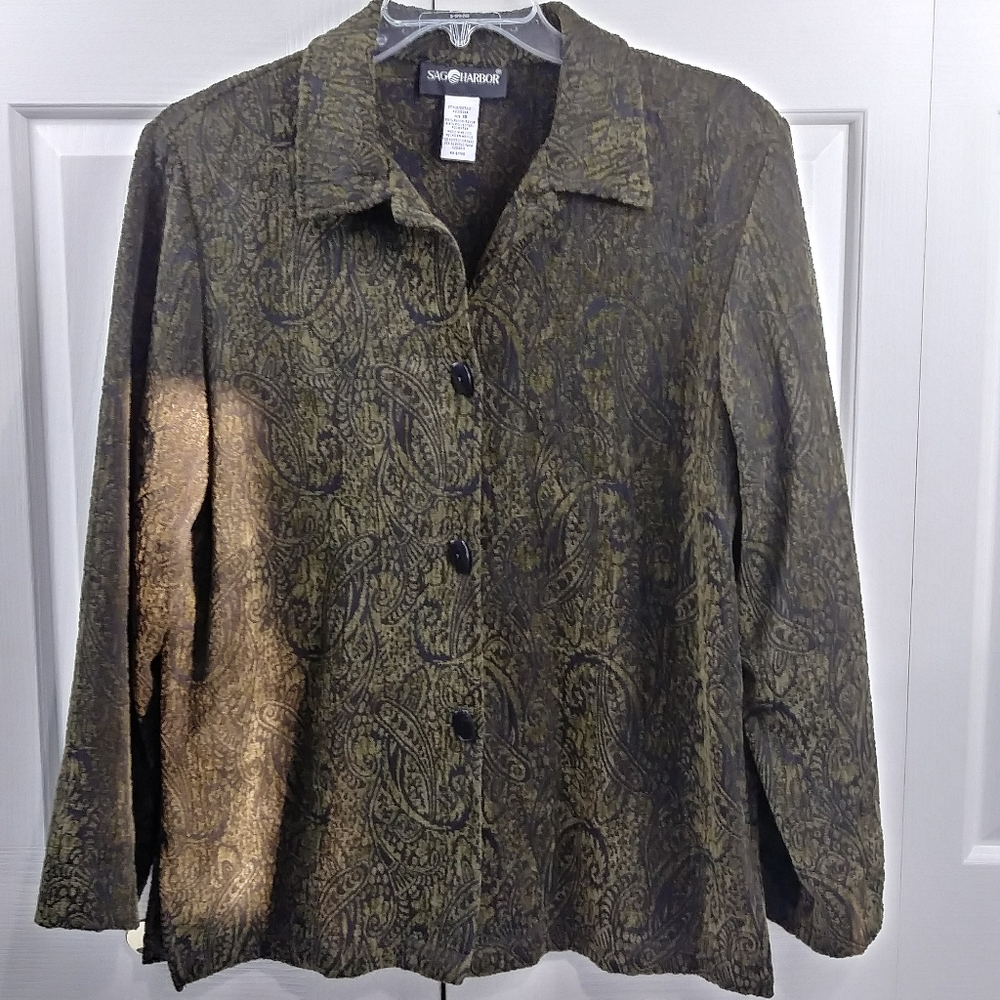 Sag Harbor Button Down Print Top - image 1